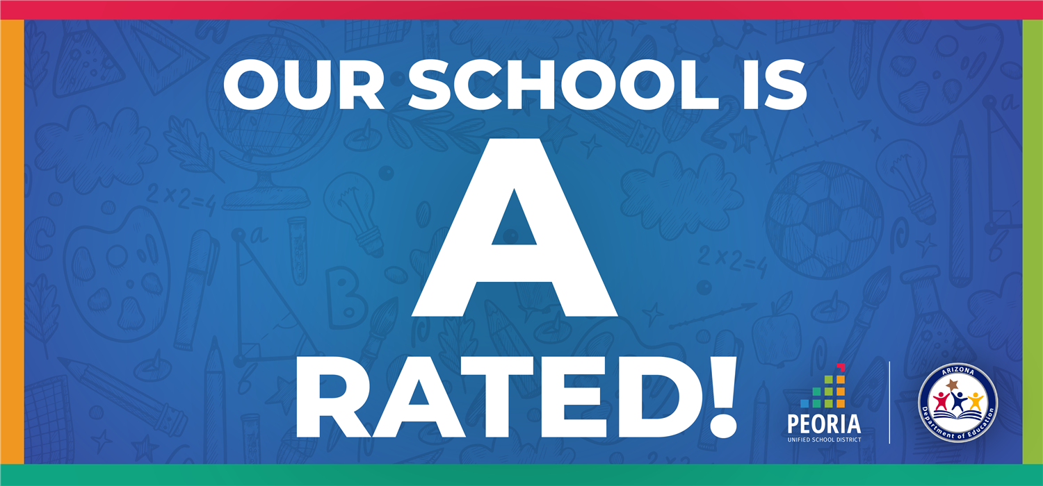  Blue background with informative text of school rating